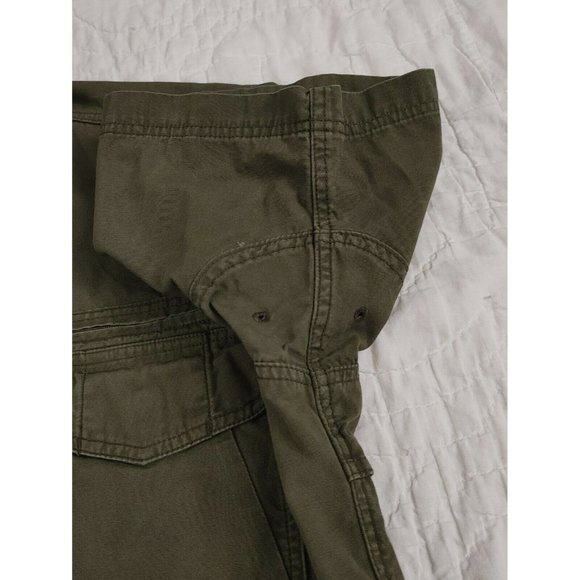 Gander Mountain Utility Fishing Shirt Mens sz L Vented Heavy Cotton Zip Pockets - Picture 7 of 10